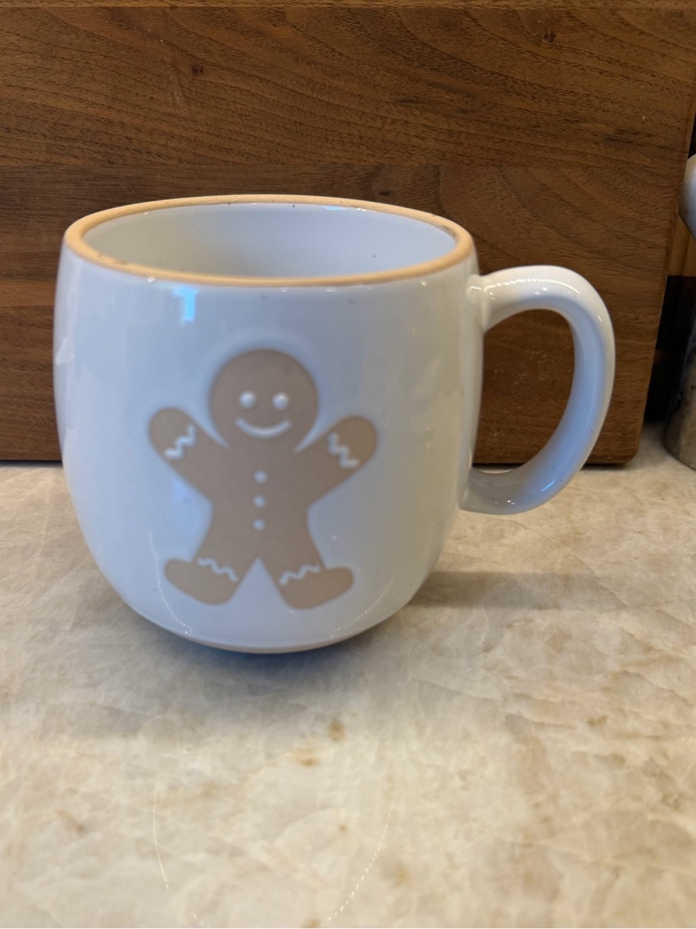Primitives by Kathy stoneware gingerbread man mug